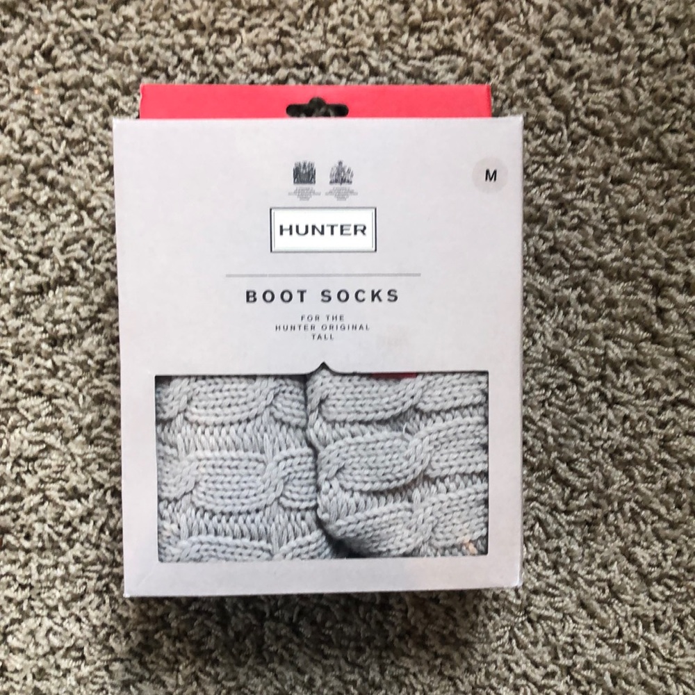 Hunter Original Tall Boot Socks, Med (5-7 US), Greige